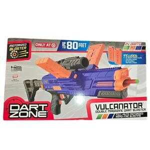 Dart Zone Vulcanator Motorized Blaster New In Box Includes 24 Darts Shoots 80 Ft